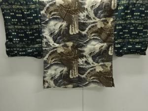 アンティーク　鷹模様男物半襦袢